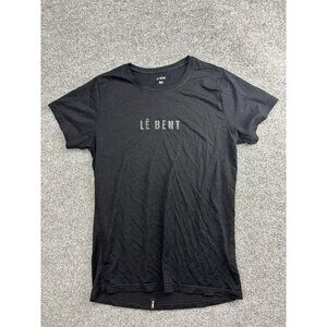 Le Bent Shirt Womens Small Black Short Sleeve Bamboo Merino Wool Lightweight Top